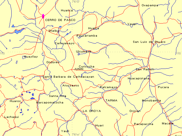 Mapas regionales: Cerro de Pasco