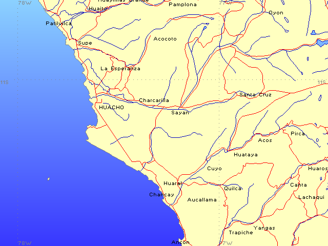 Mapas regionales: Huacho