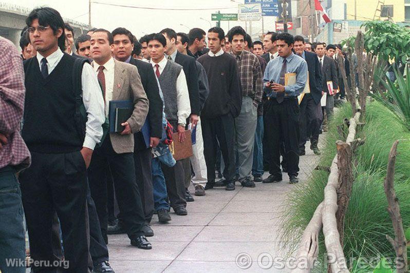 Colas en busca de trabajo, Lima