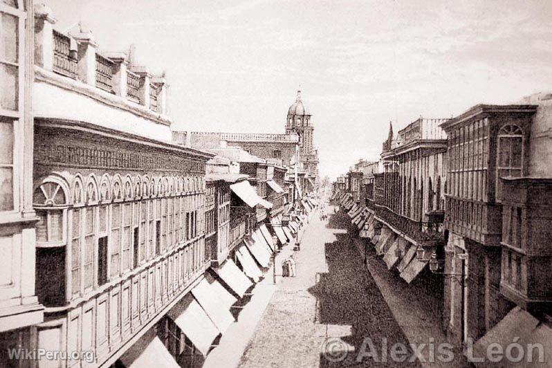 Calle Mercaderes. Siglo XIX, Lima