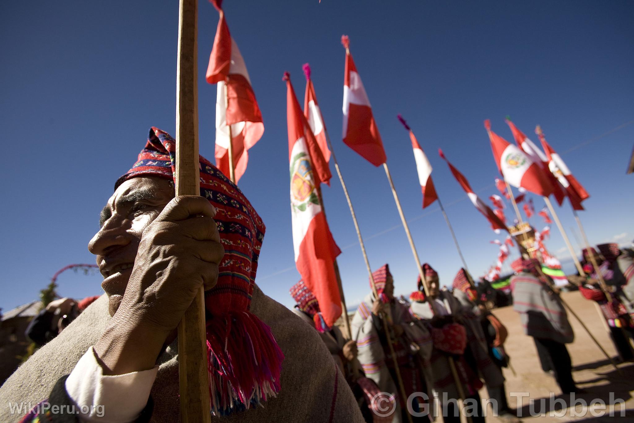 Pobladores de la Isla Taquile