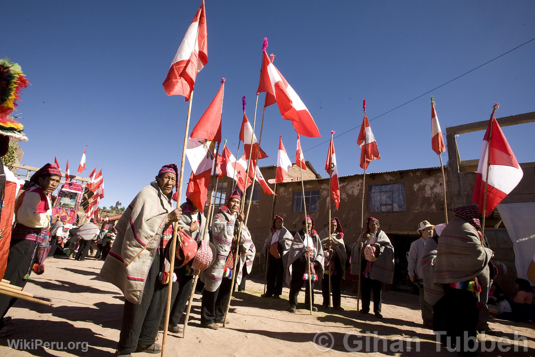 Pobladores de la Isla Taquile