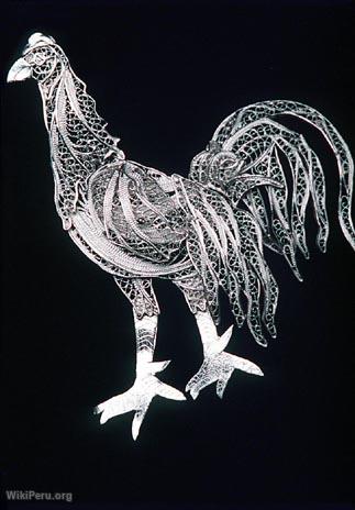 Gallo Filigrana de plata