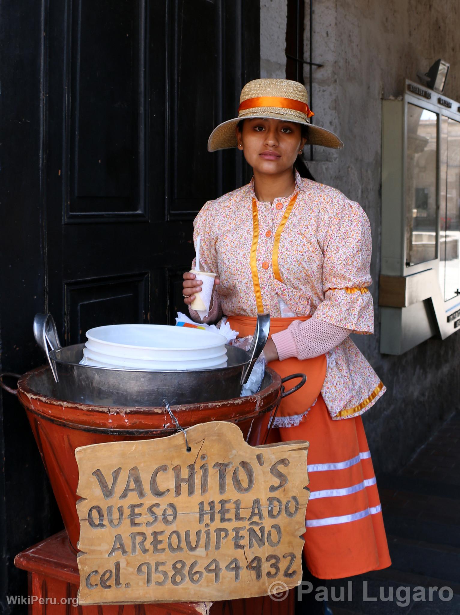 Vendedora de queso helado, Arequipa