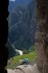 Turistas en la ciudadela de Machu Picchu