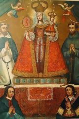 La Virgen del Rosario, Escuela Cuzquea, siglo XVIII