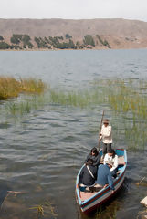 Bote en el Lago Titicaca