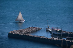 Muelle de Llachon y Lago Titicaca